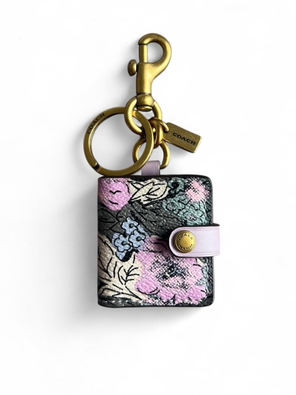 Coach Floral Leather Bag charm/Key chain